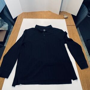 George Classic Black Long Sleeve Polo